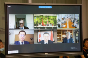 驻多伦多总领事韩涛出席深圳市猛犸基金会向多伦多西奈山医院捐赠新冠肺炎检测设备线上签约仪式