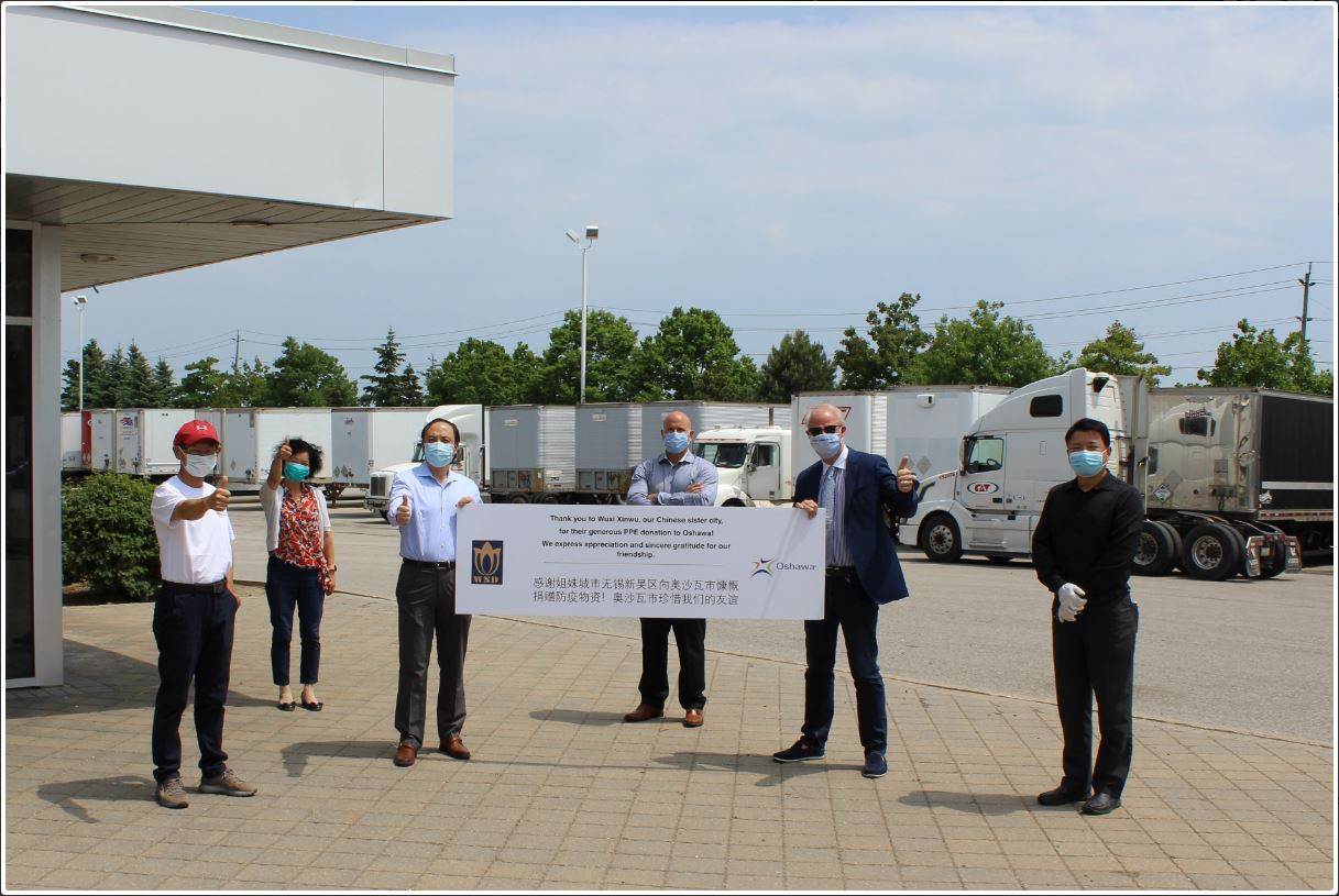 奥沙瓦收到了来自中国友好城市的3万个防护口罩