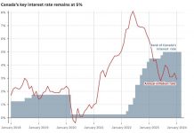 加央行连续第五次将政策利率维持在5%